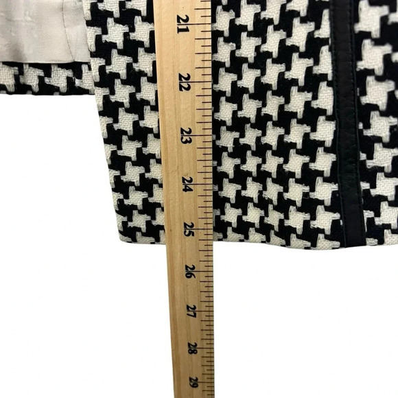 Nordstrom Studio 121 Black and Off White Houndstooth Open Blazer Womens Size 14 - Picture 6 of 8